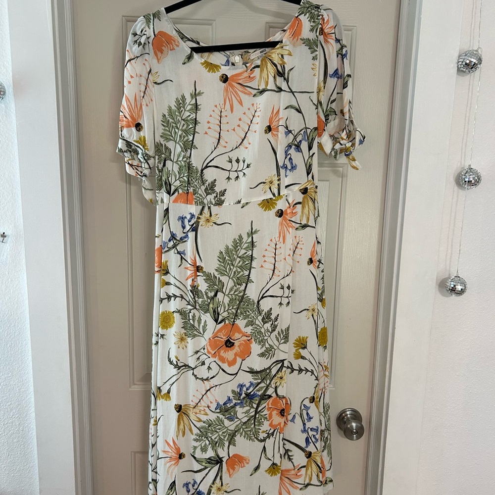 Muse Floral Maxi Dress in Orange and Green